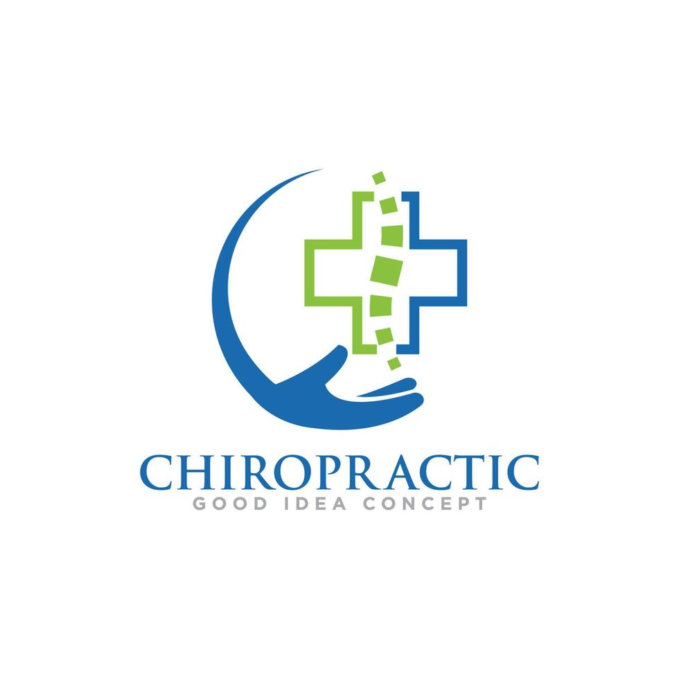 chiropratica logo icona design vettore