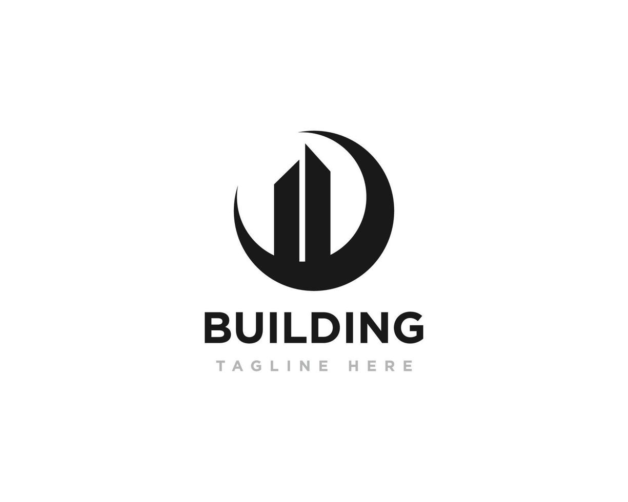 vettore di progettazione di logo di costruzione di edifici