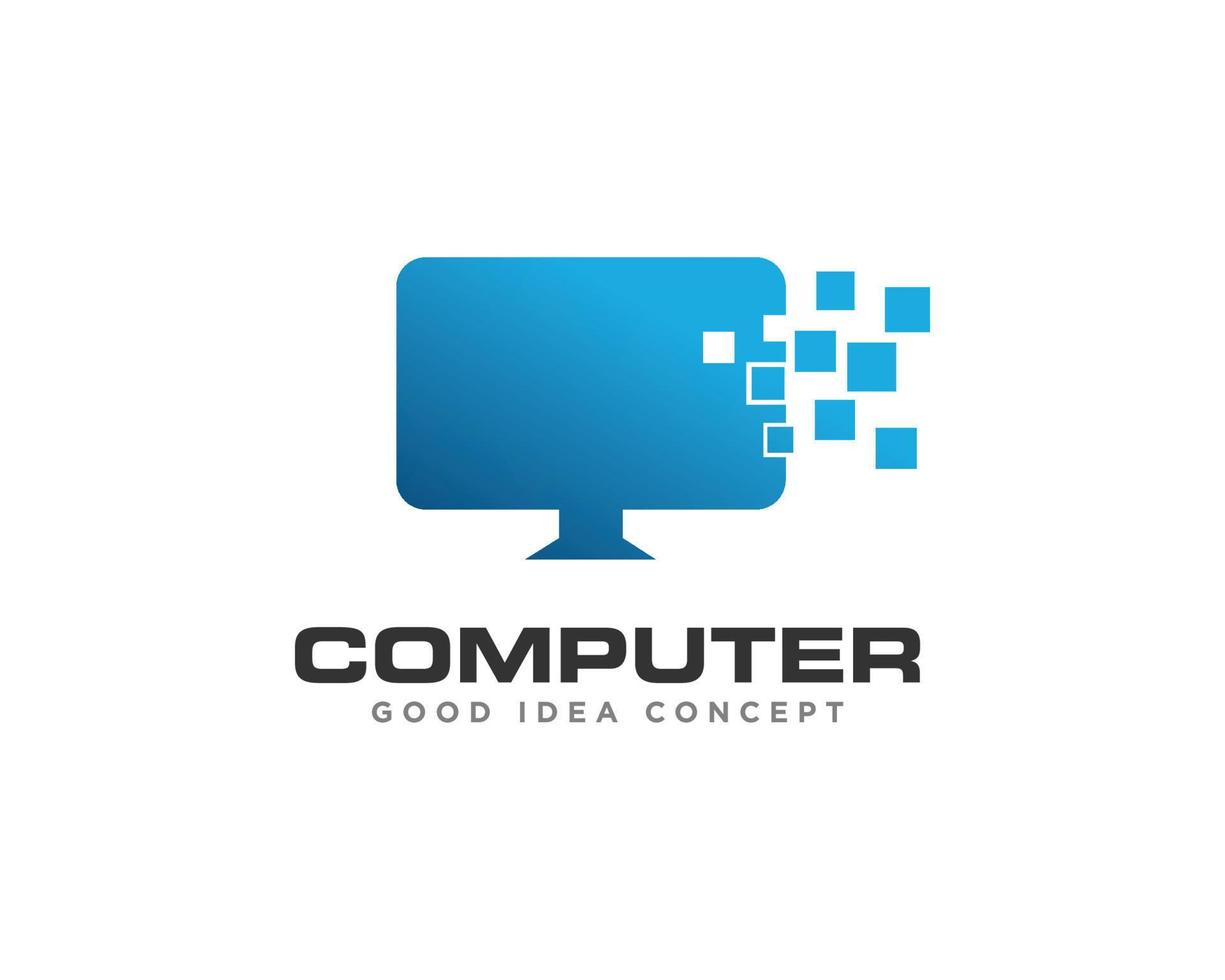 computer tecnologia logo icona design vettore