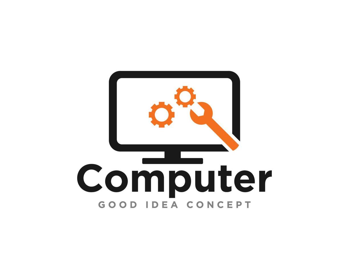 computer tecnologia logo icona design vettore