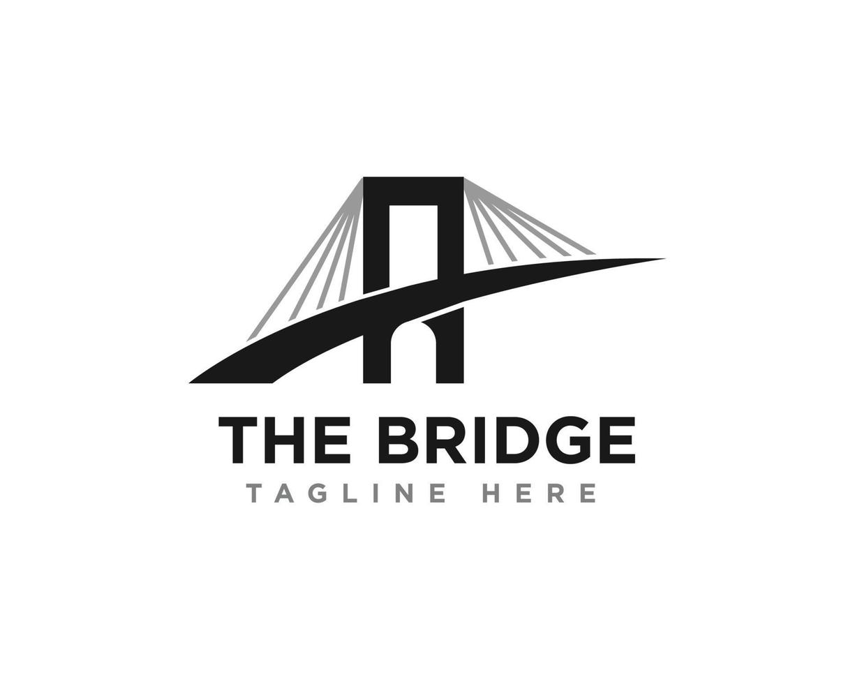 ponte costruzione logo icona design vettore