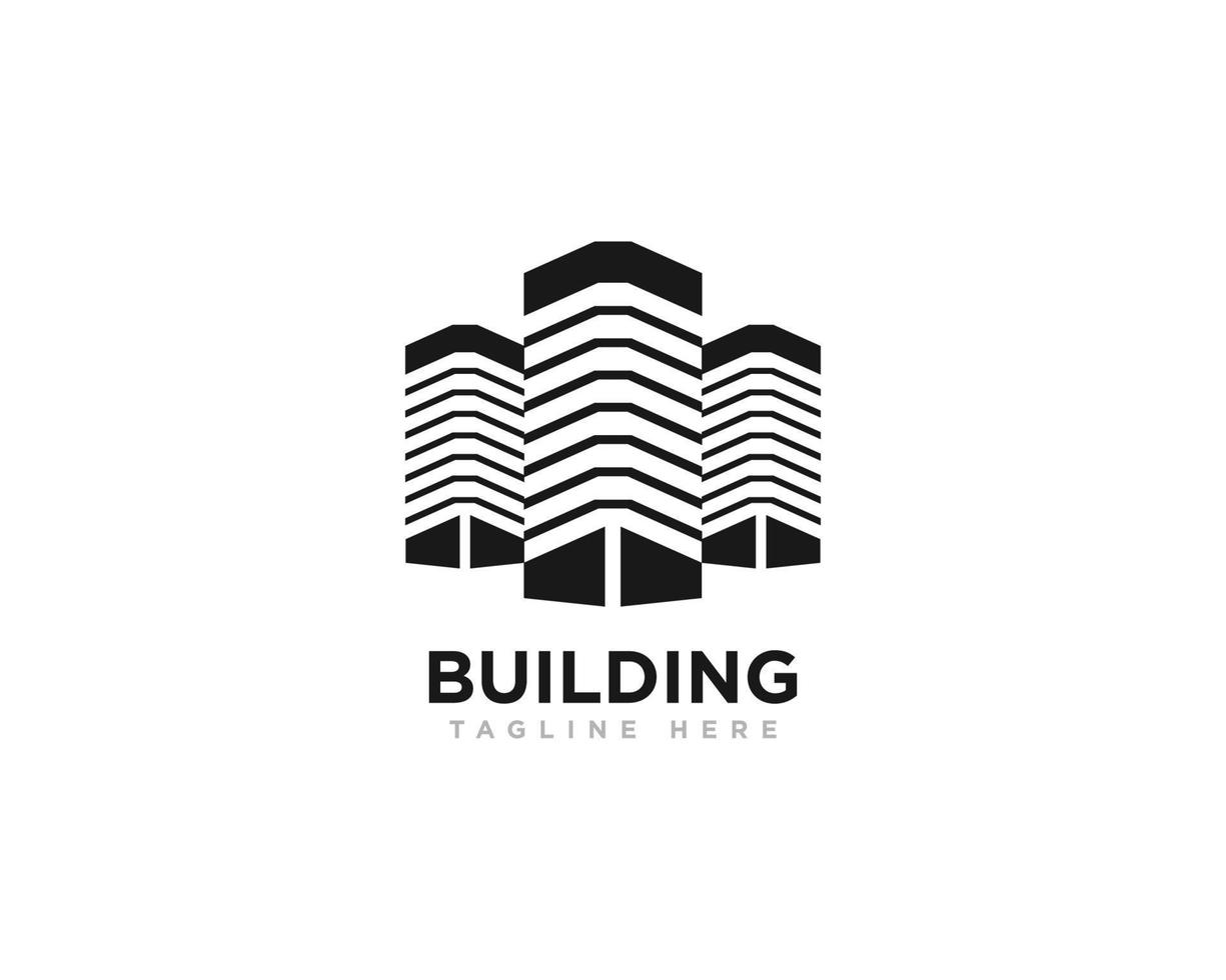 vettore di progettazione di logo di costruzione di edifici