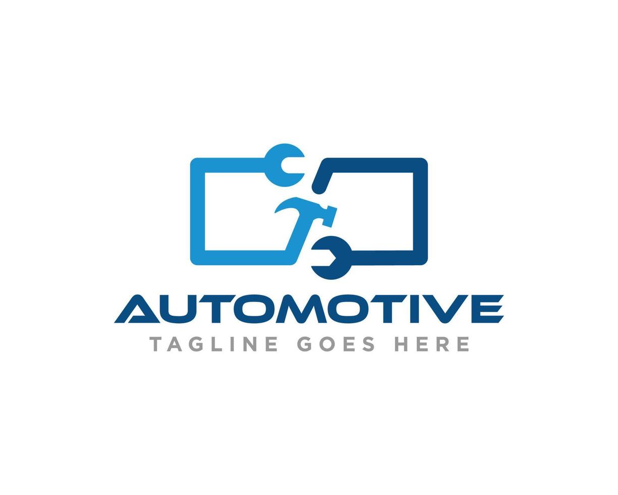 auto servizio logo design vettore