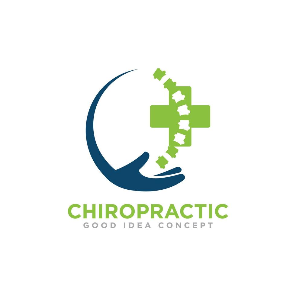 chiropratica logo icona design vettore