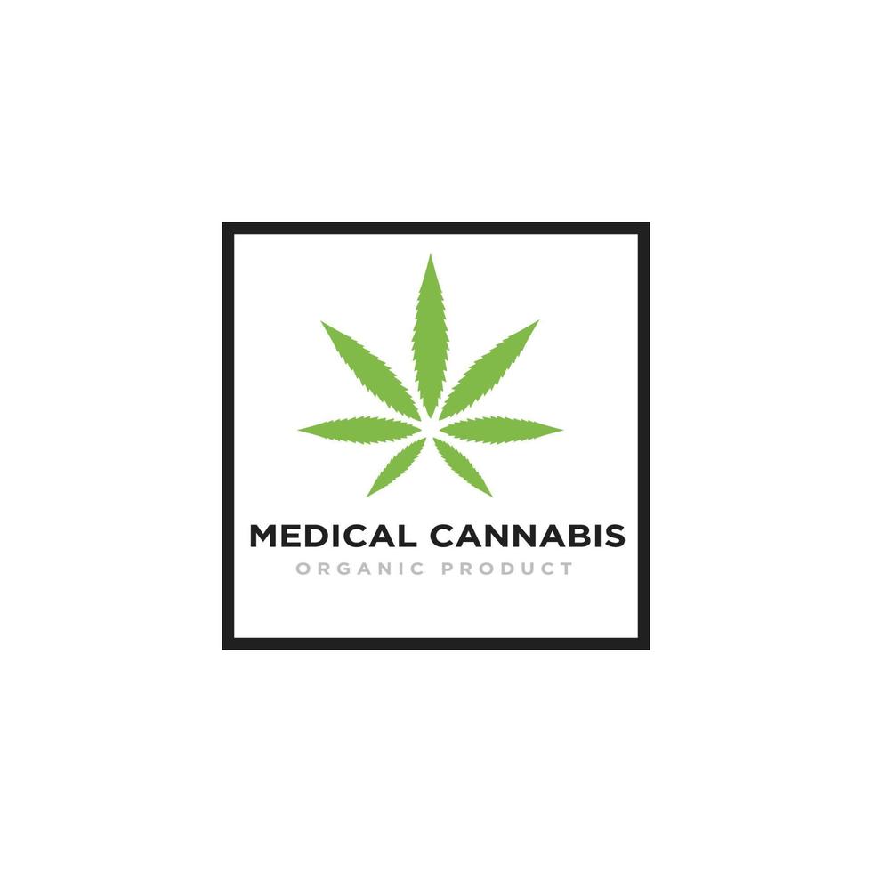 canapa o marijuana logo design vettore