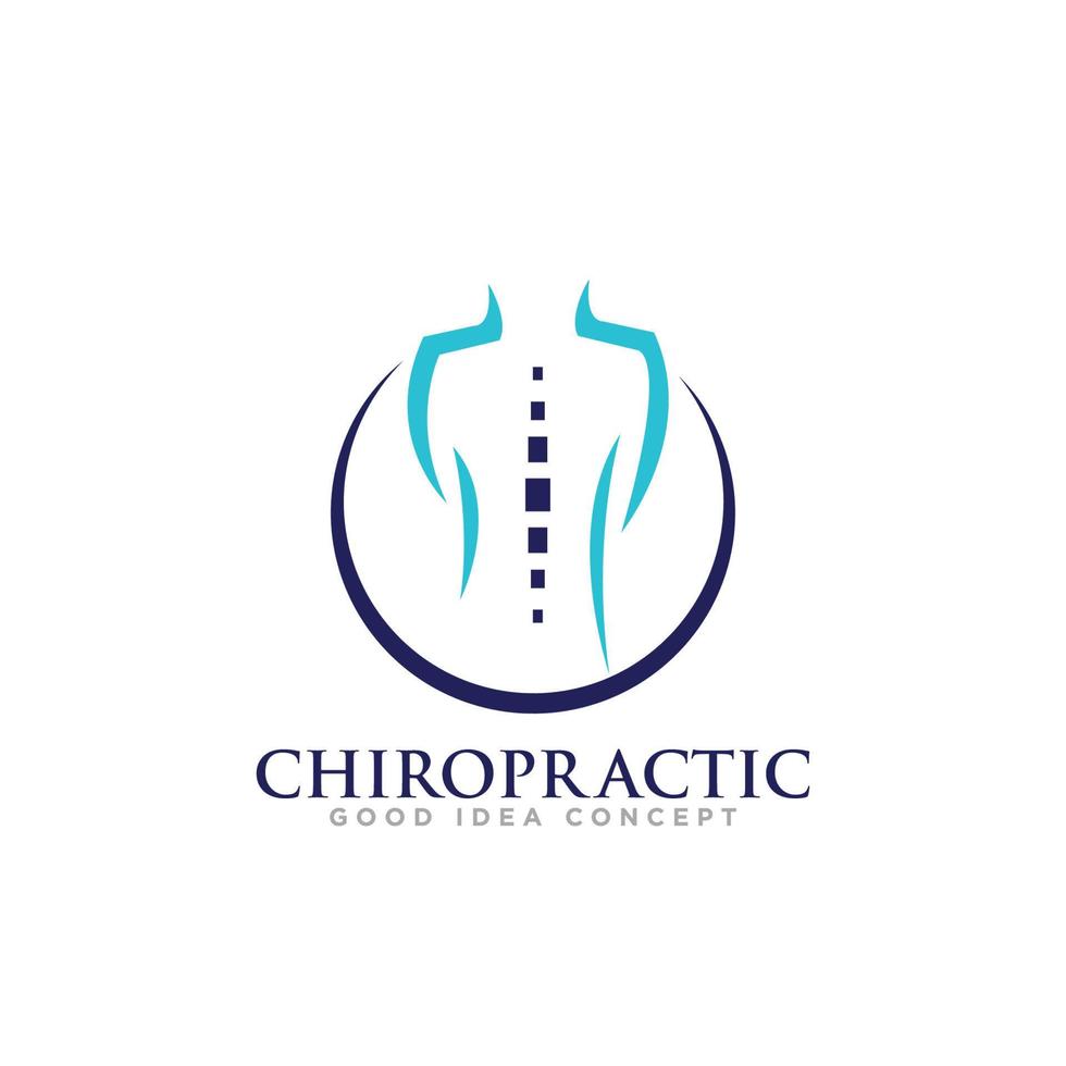 chiropratica logo icona design vettore