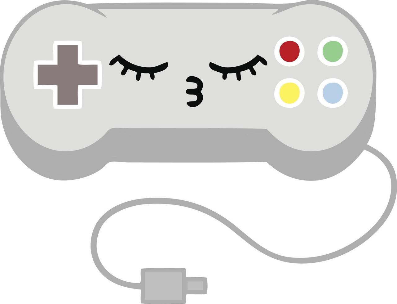 controller di gioco retrò dei cartoni animati di colore piatto vettore