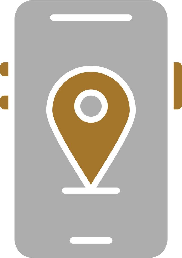 stile icona mappa mobile vettore