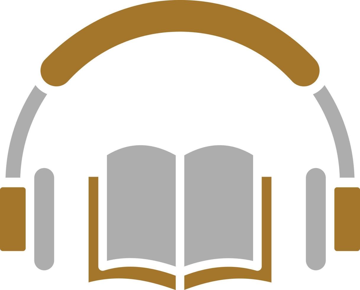 stile icona audiolibro vettore