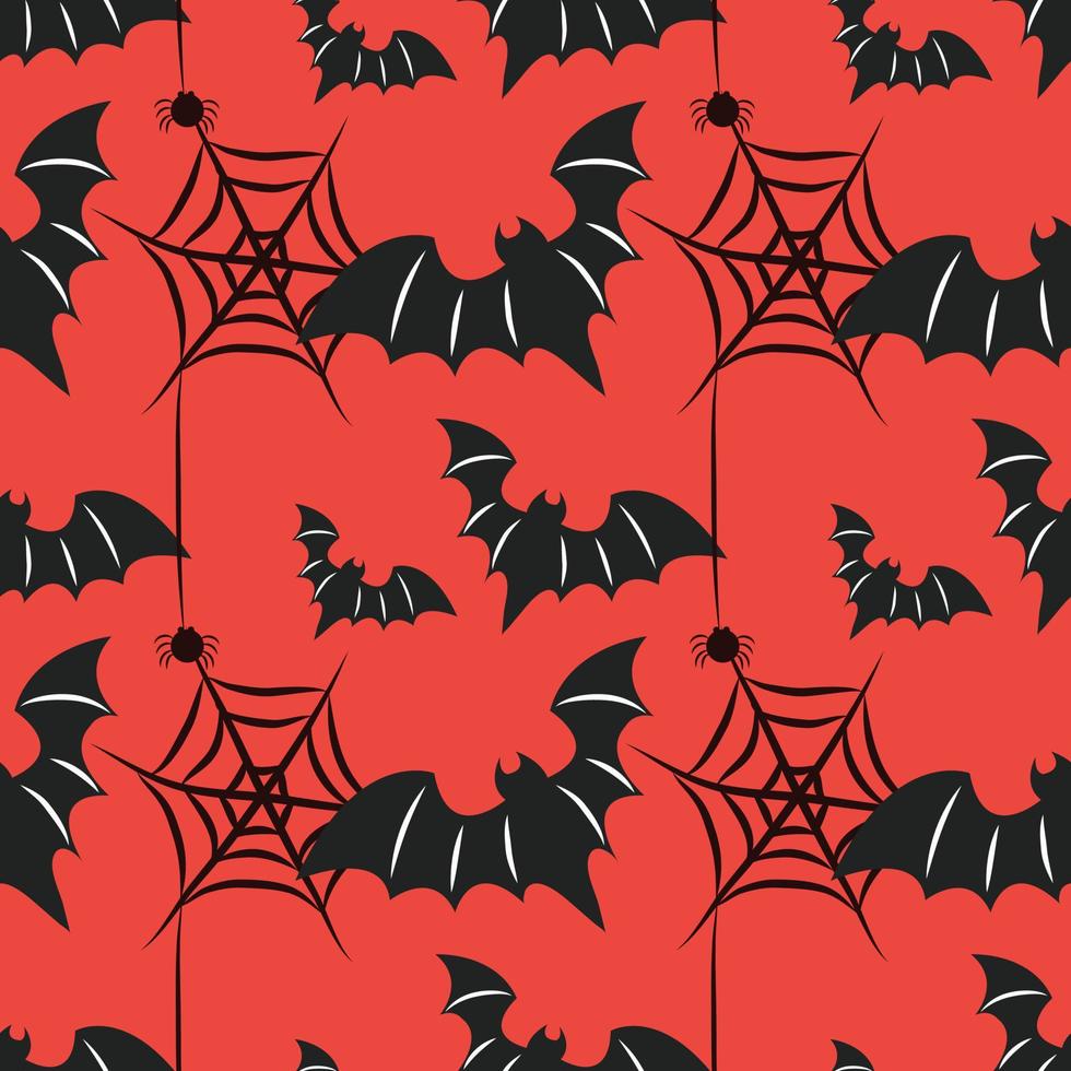 Halloween articolo senza soluzione di continuità vettore design rosso sfondo