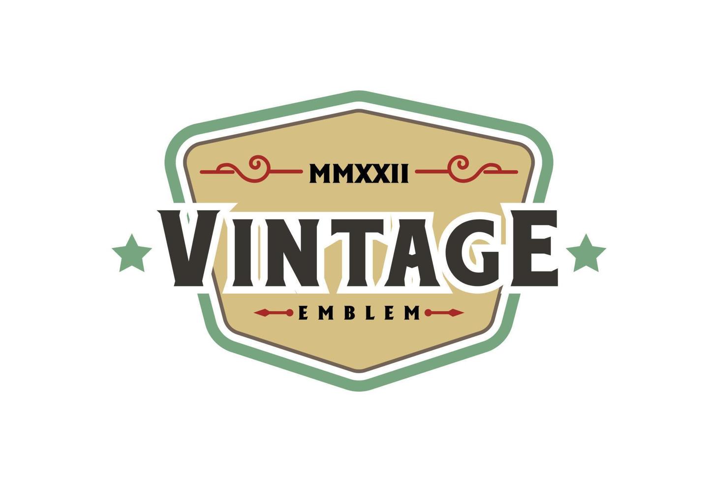 semplice minimalista Vintage ▾ retrò distintivo emblema etichetta logo design vettore