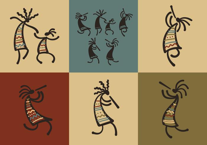 pacchetto di musicisti kokopelli vettore