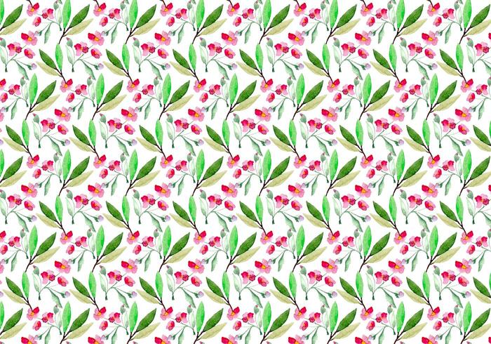 Vector Acquerello Cherry Blossom Pattern
