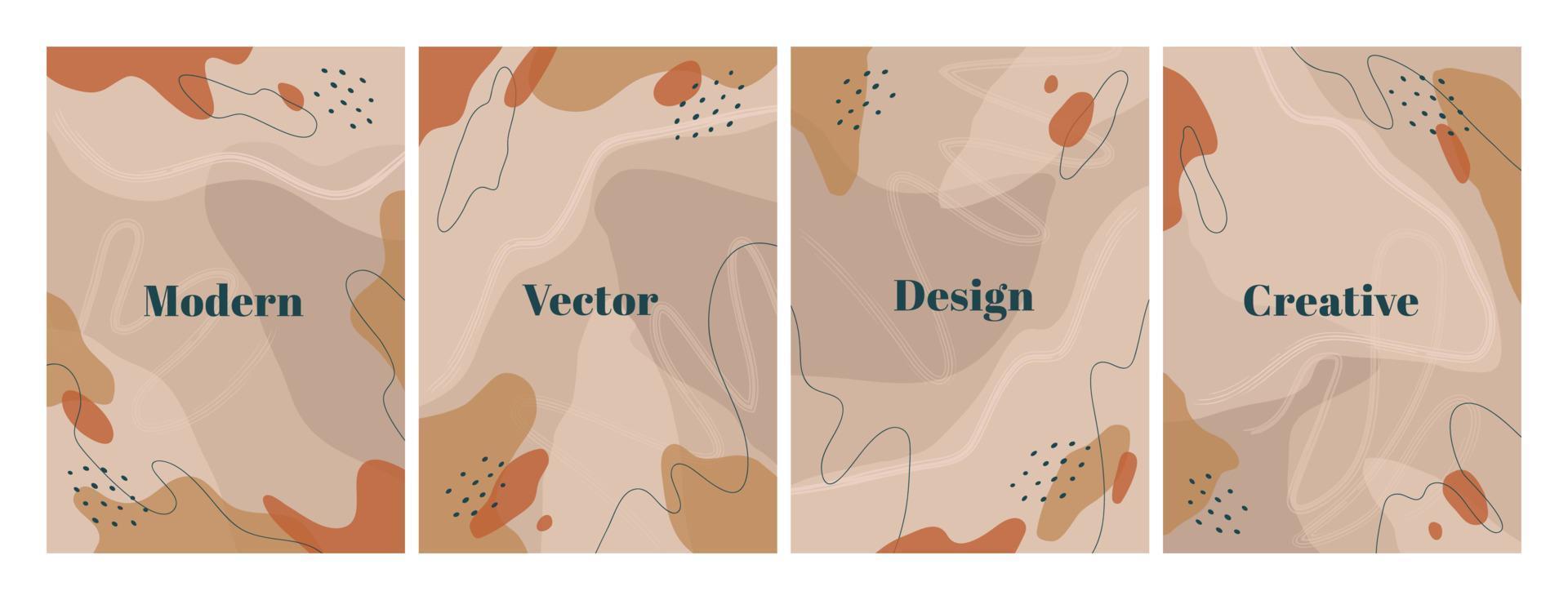 moda impostato di moderno design modello con astratto biologico forme. contemporaneo sfondo per bellezza presentazione, volantino, striscione, manifesto e il branding design. a4 formato. vettore illustrazione