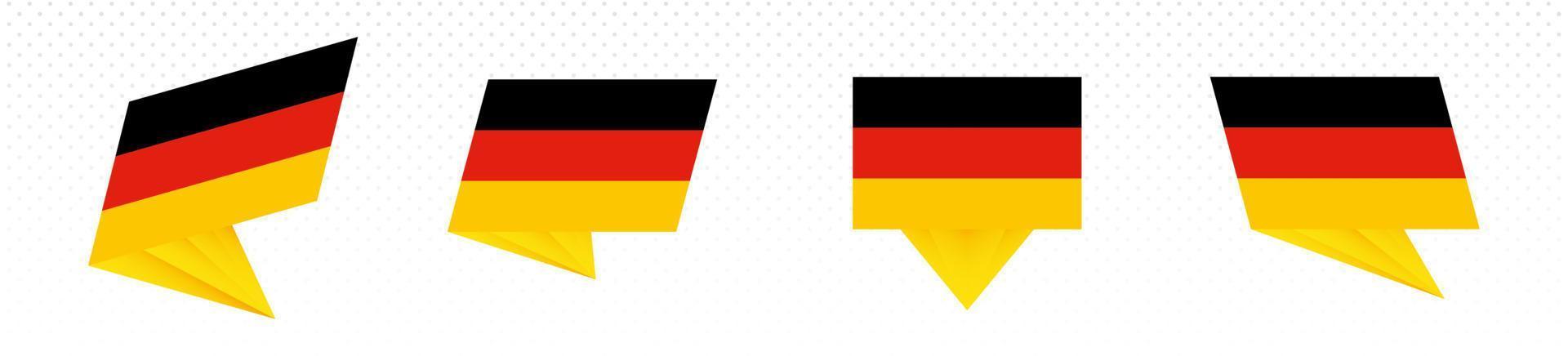 bandiera di Germania nel moderno astratto disegno, bandiera impostare. vettore