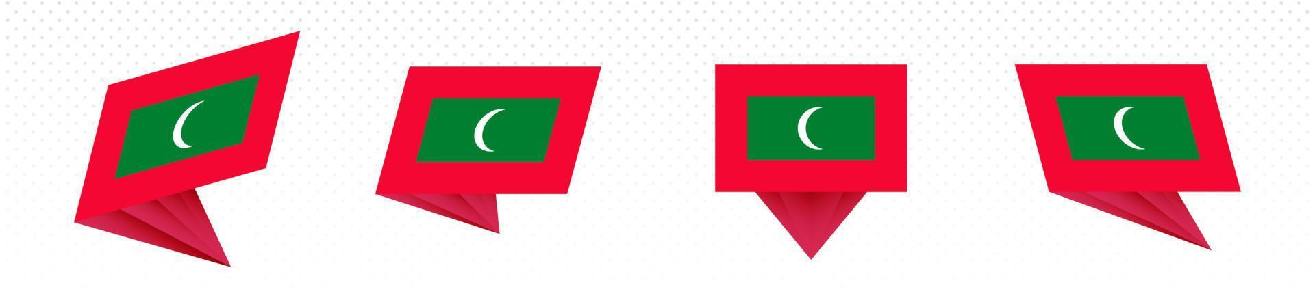 bandiera di Maldive nel moderno astratto disegno, bandiera impostare. vettore