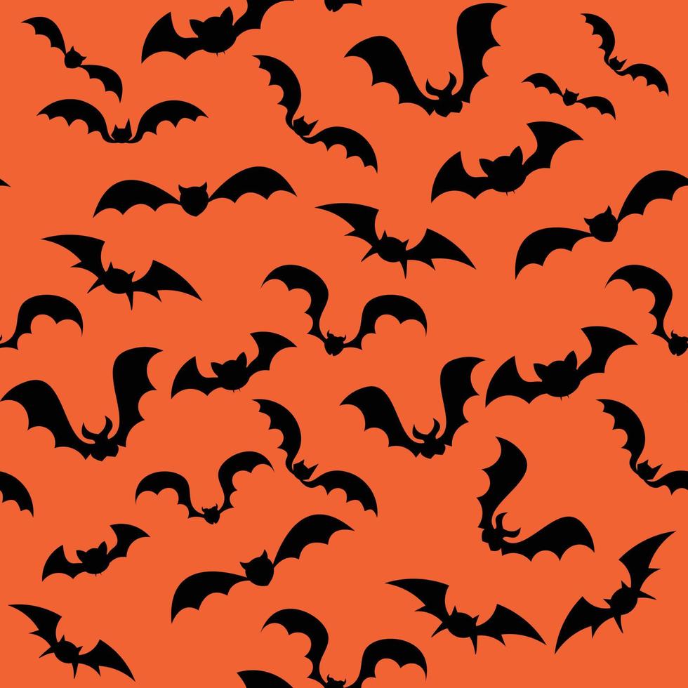 senza soluzione di continuità modello sfondo di pipistrelli diavolo spaventoso su Halloween notte.festa nel autunno idee ,vettore illustrazione, per carta da parati, tessuto, avvolgimento carta vettore