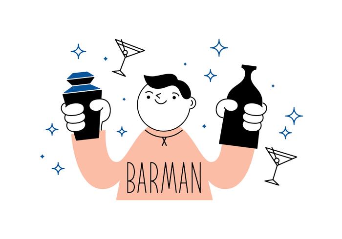 Barman vettoriale gratuito