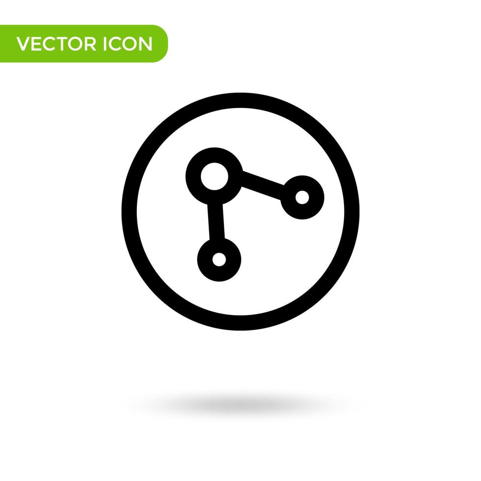 Condividere Rete icona. minimo e creativo icona isolato su bianca sfondo. vettore illustrazione simbolo marchio