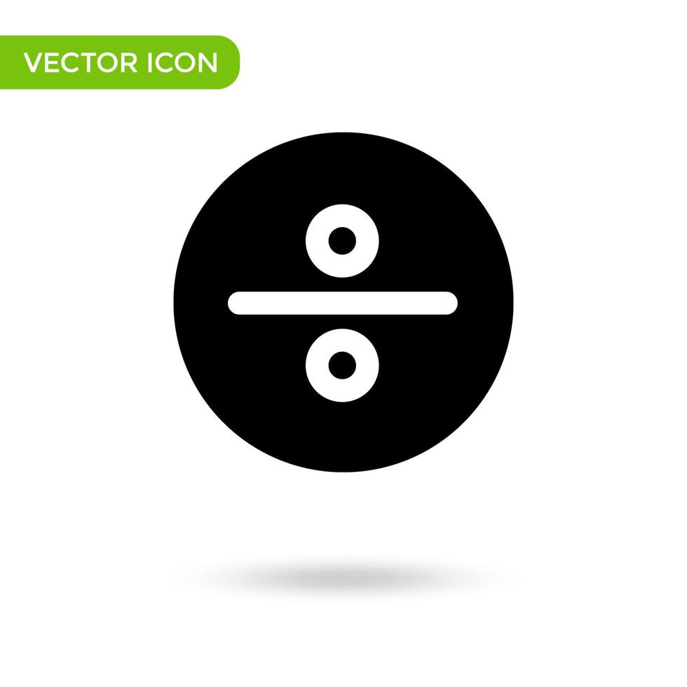 matematica dividere icona. minimo e creativo icona isolato su bianca sfondo. vettore illustrazione simbolo marchio