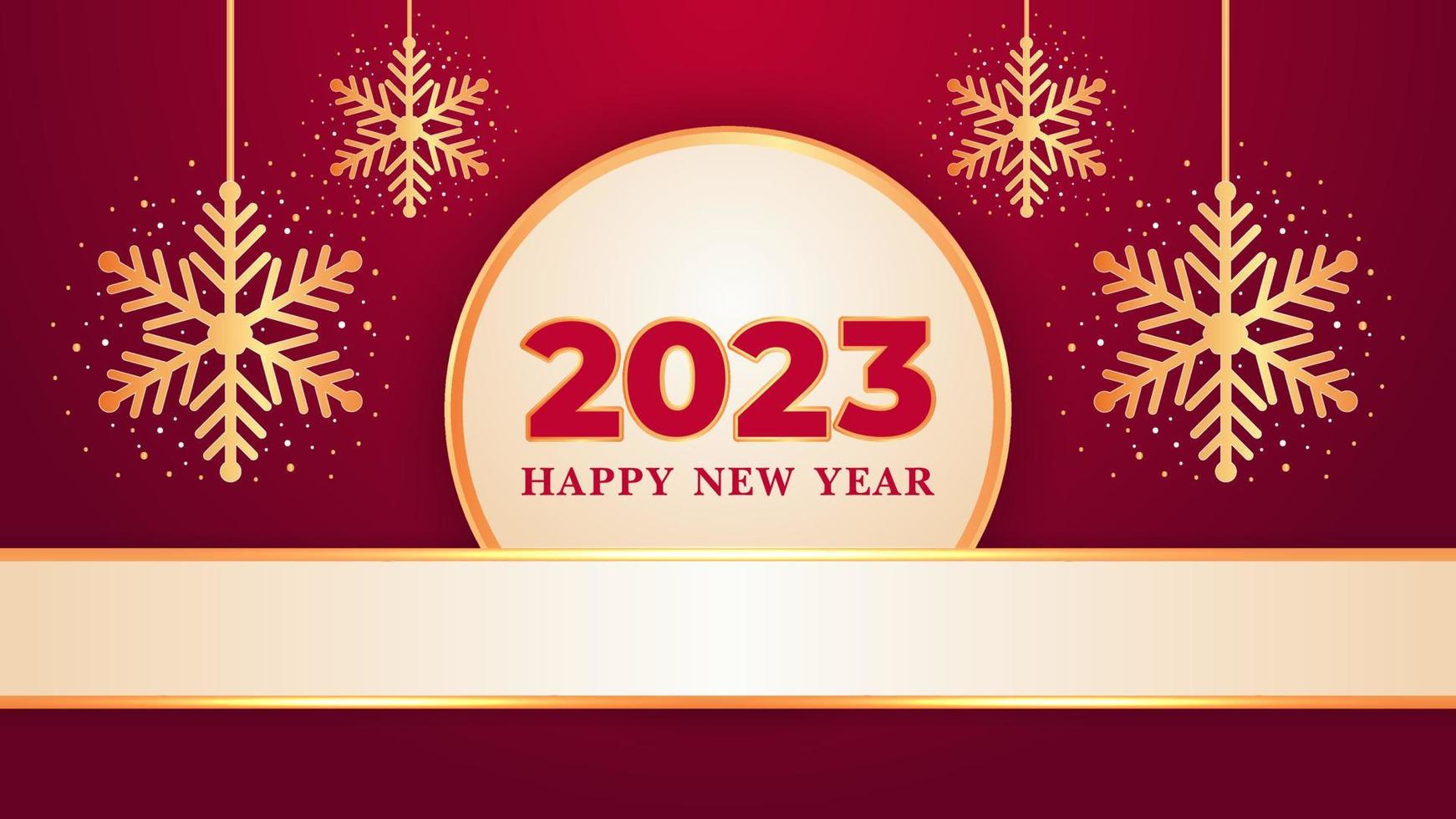 contento nuovo anno 2023 desiderando rosso sfondo design vettore