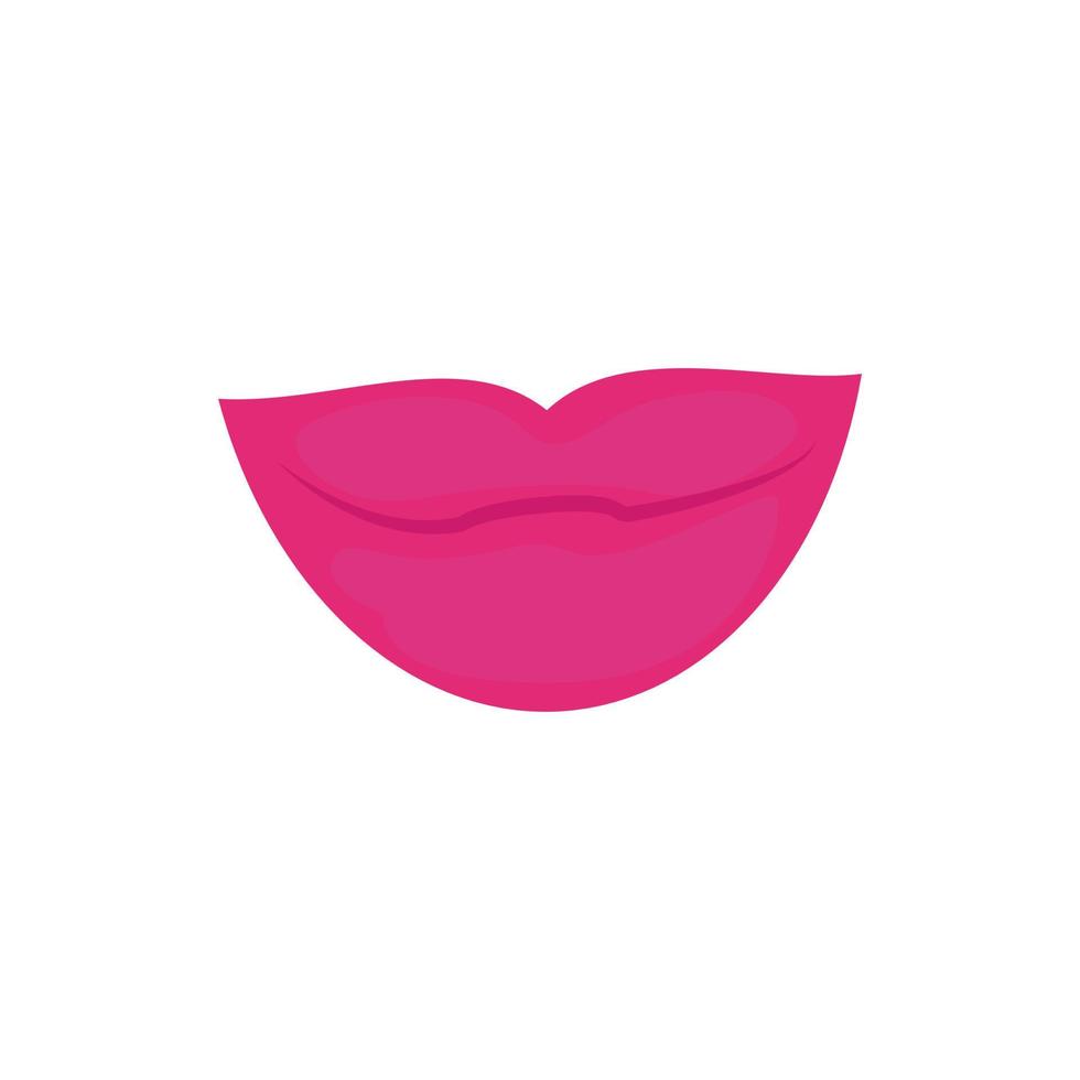 rosa succoso labbra. simbolo di passione, bacio. clip-art isolato su bianca sfondo. etichetta, decalcomania, San Valentino giorno arredamento. vettore illustrazione, mano disegnato, scarabocchio