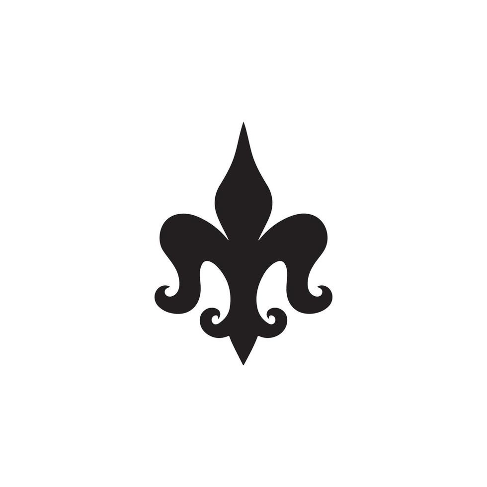 fleur de lis araldico icona eps 10 vettore