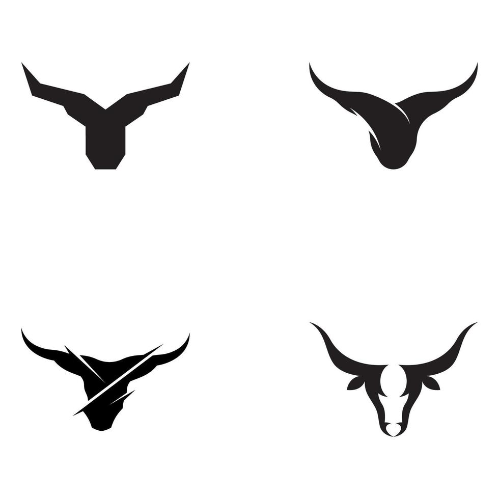 logo corno testa di toro. utilizzando un concetto di design del modello di illustrazione vettoriale. vettore