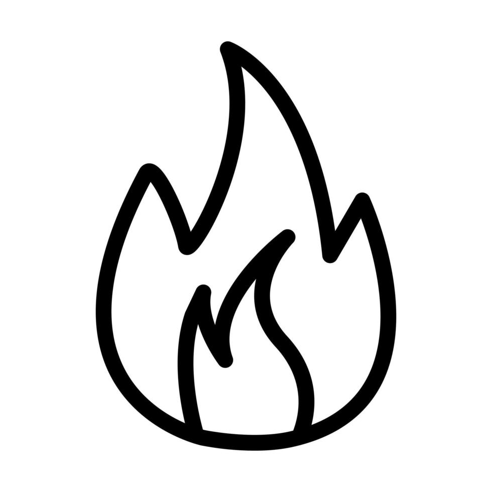 disegno dell'icona della fiamma vettore