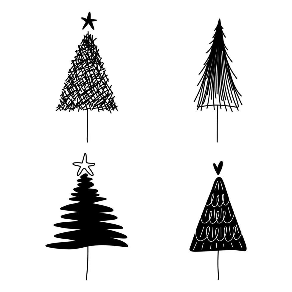 semplice Natale albero vettore illustrazione.