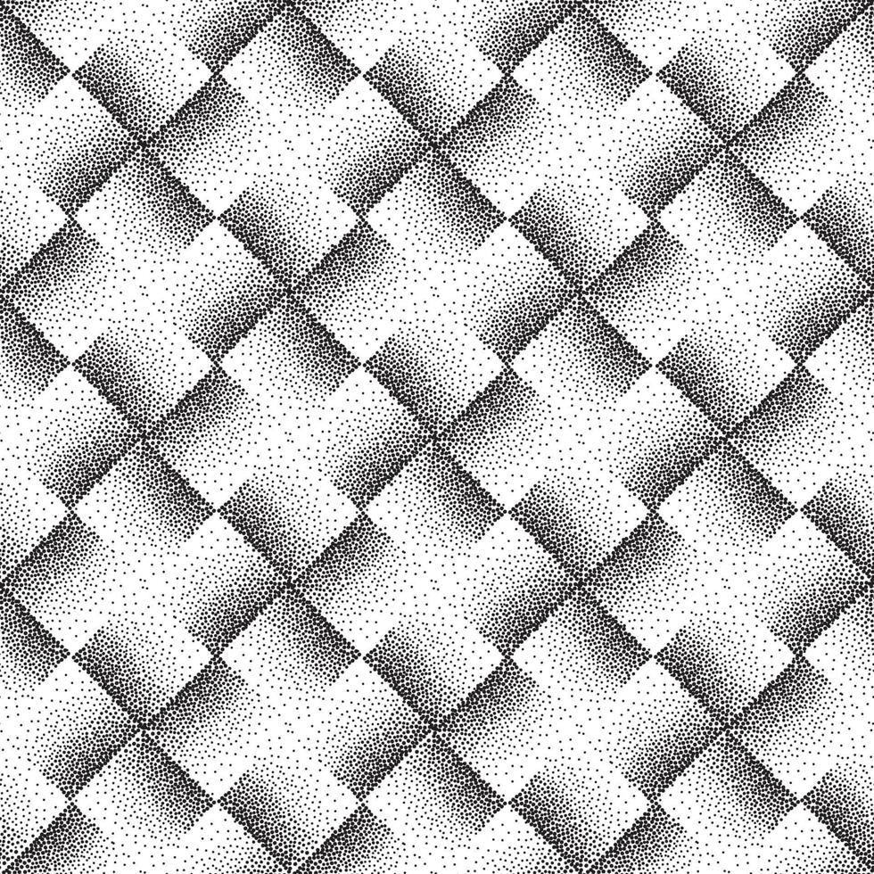 astratto geometrico tratteggiata piazza forma scacchi senza soluzione di continuità modello. artistico polka punto ornamentale elegante sfondo. astratto piastrelle monocromatico struttura vettore