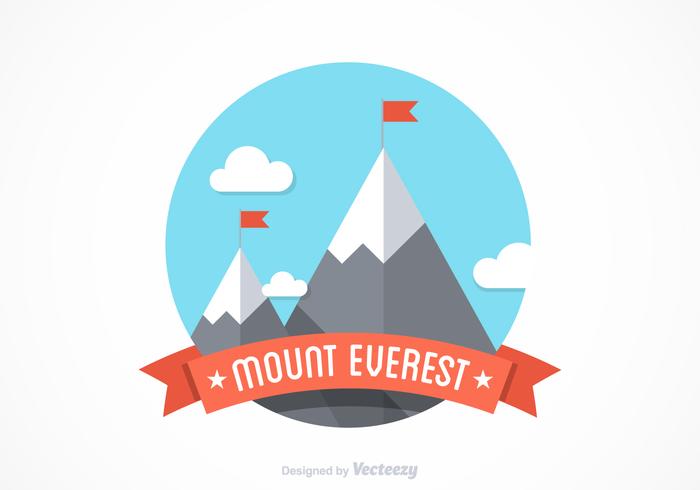 Disegno vettoriale gratuito di Mount Everest