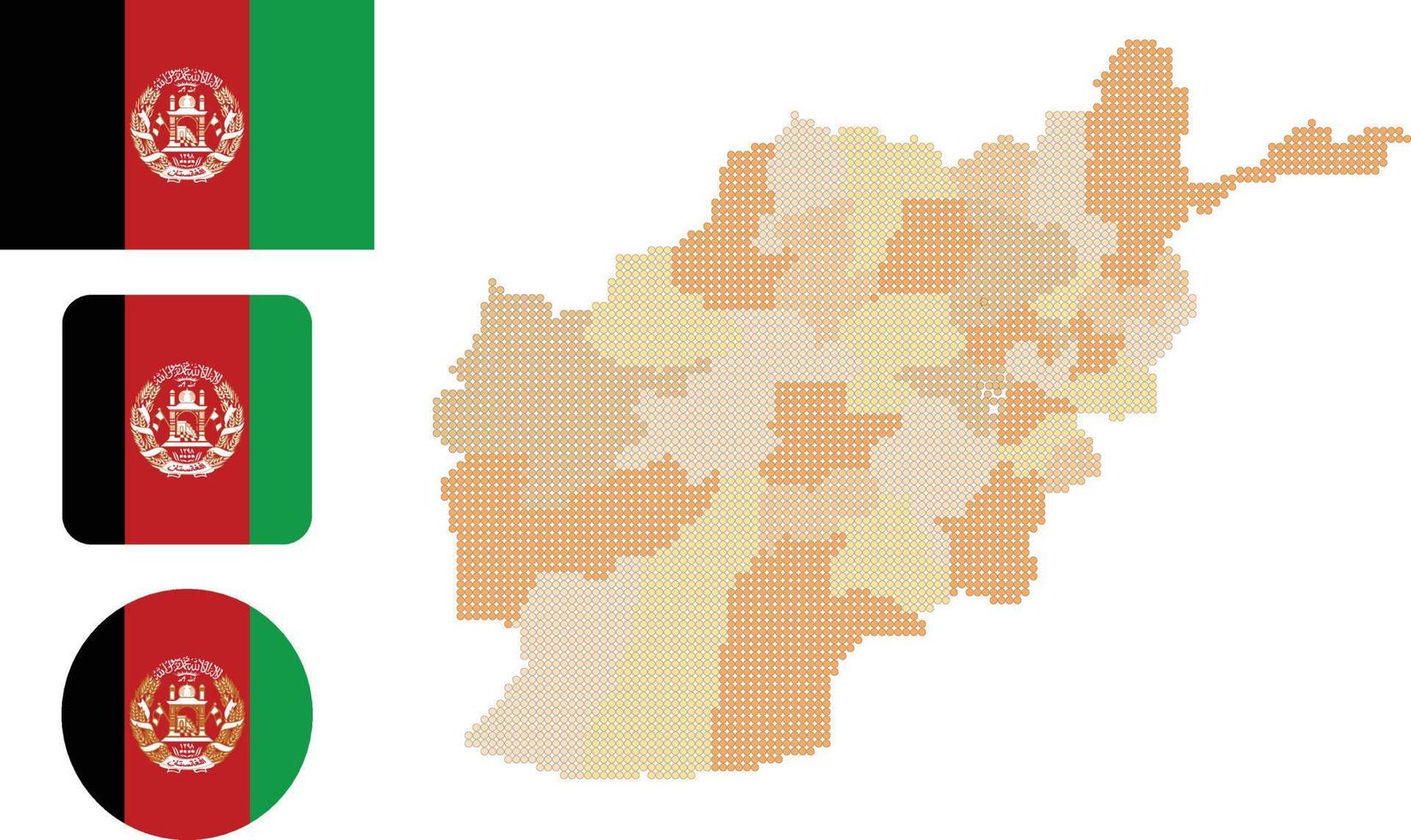 afghanistan carta geografica. e bandiera. piatto icona simbolo vettore illustrazione