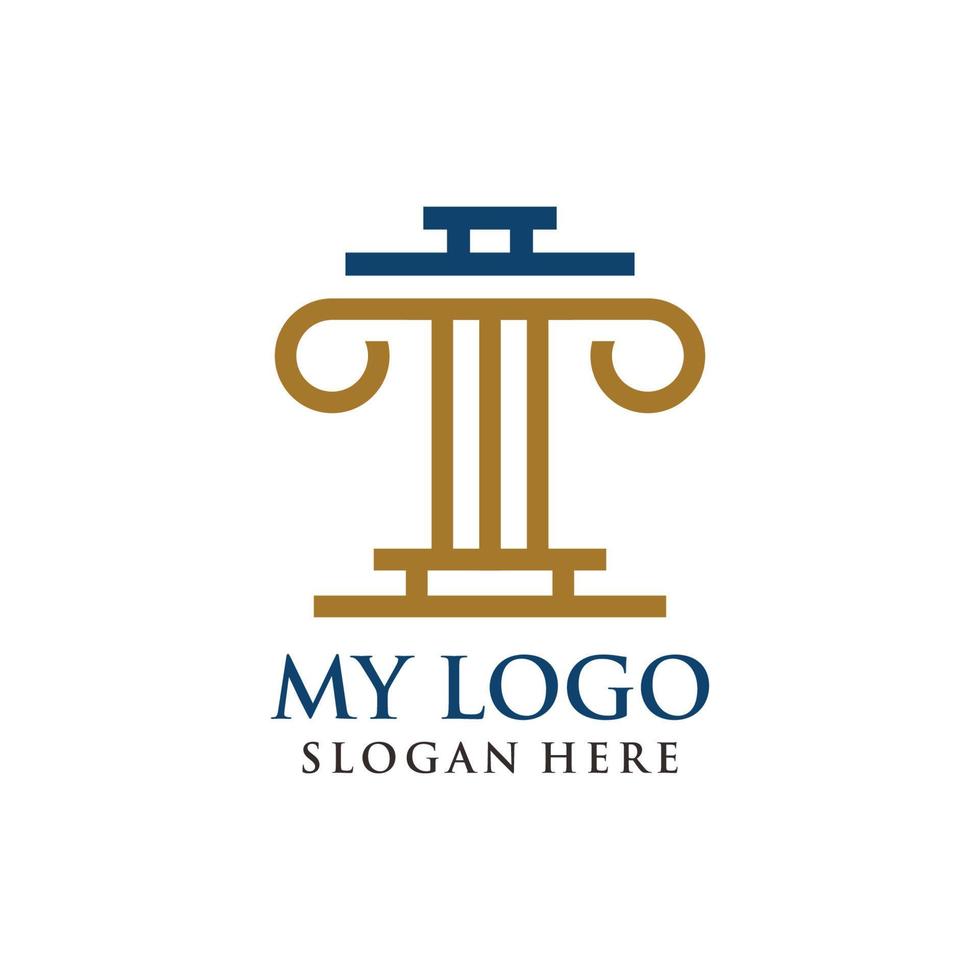 modello di logo dello studio legale in sfondo bianco vettore