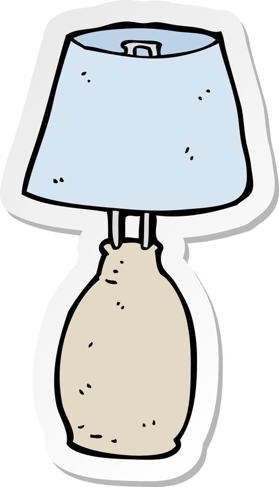 etichetta di un' cartone animato lampada vettore