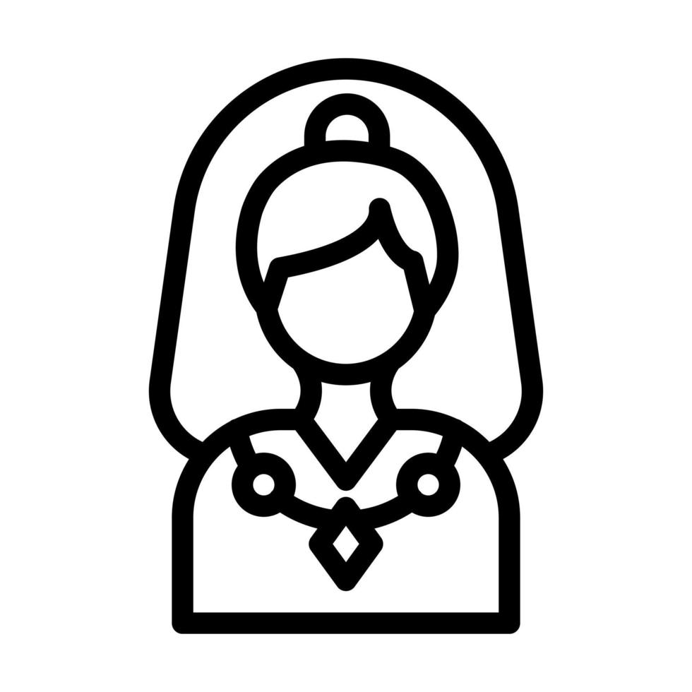 disegno dell'icona della sposa vettore