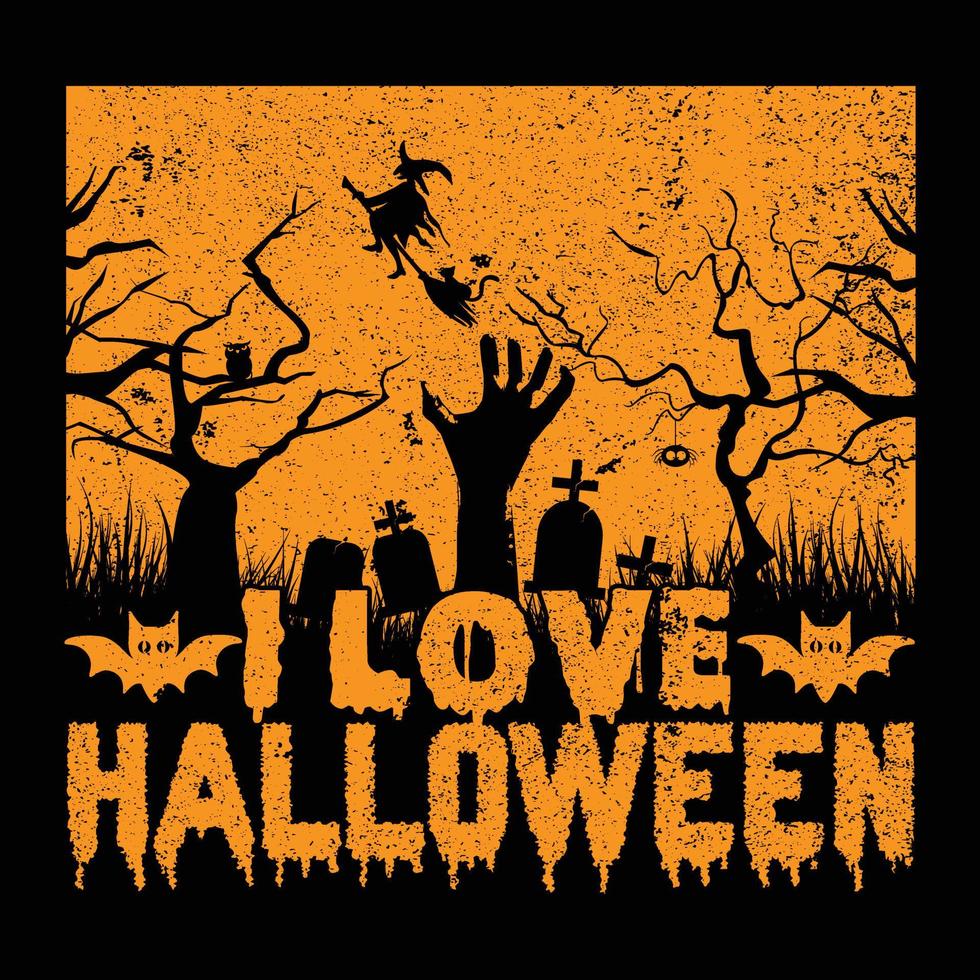 vettore di disegno della maglietta di halloween