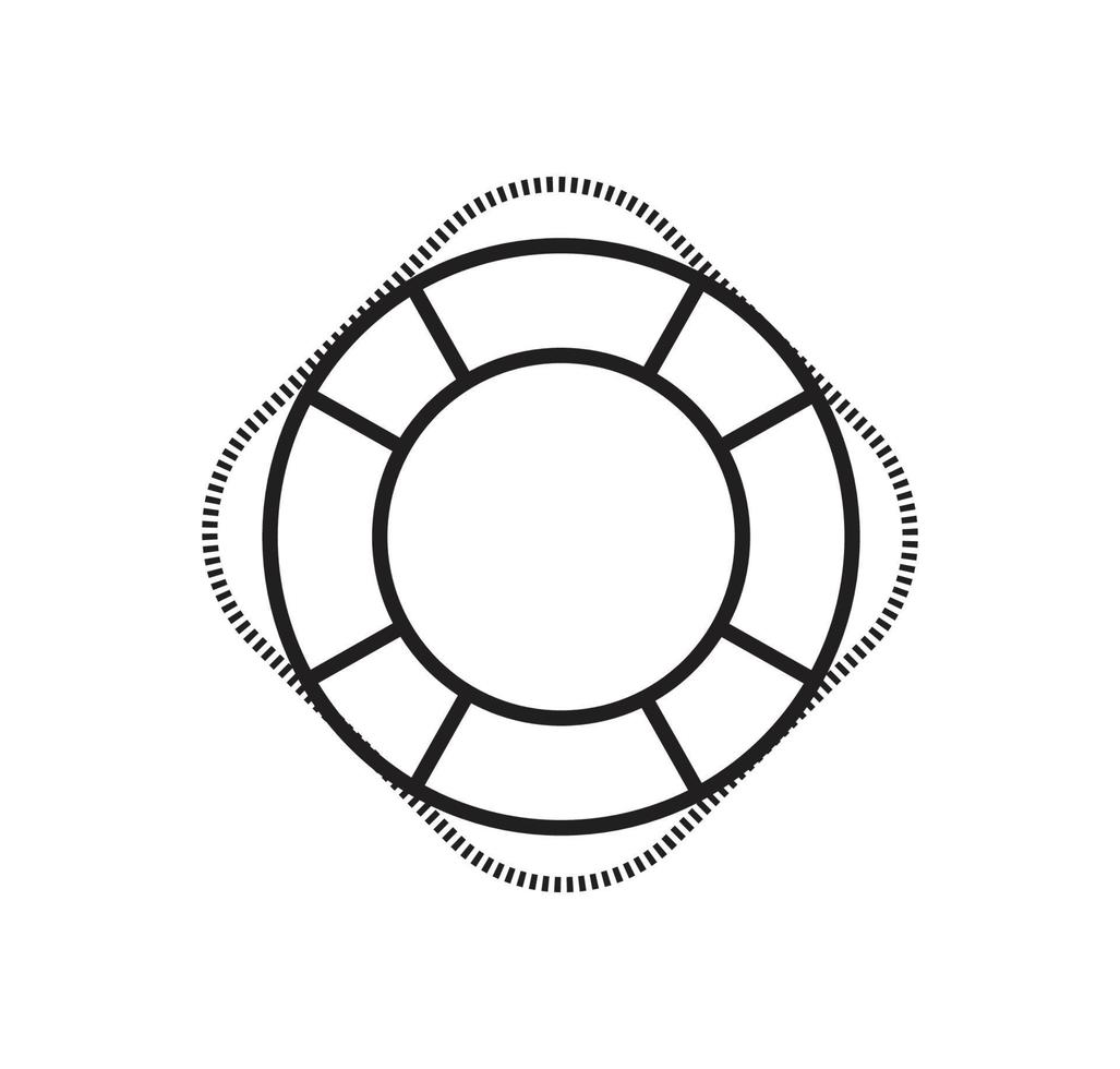 salvagente icona vettore logo design modello