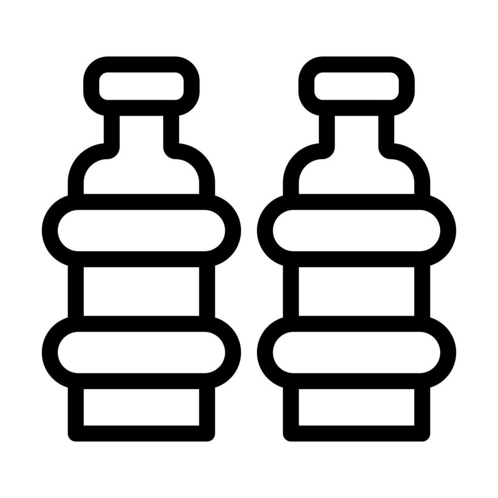 Due bottiglie icona design vettore