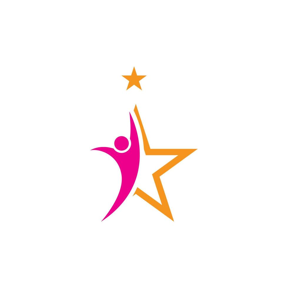logo della stella di persone e immagini vettoriali