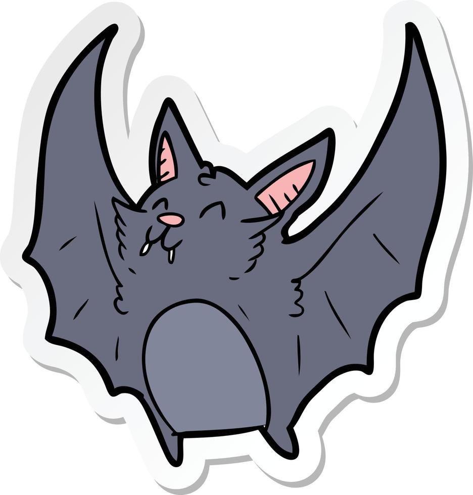 adesivo di un pipistrello di halloween dei cartoni animati vettore