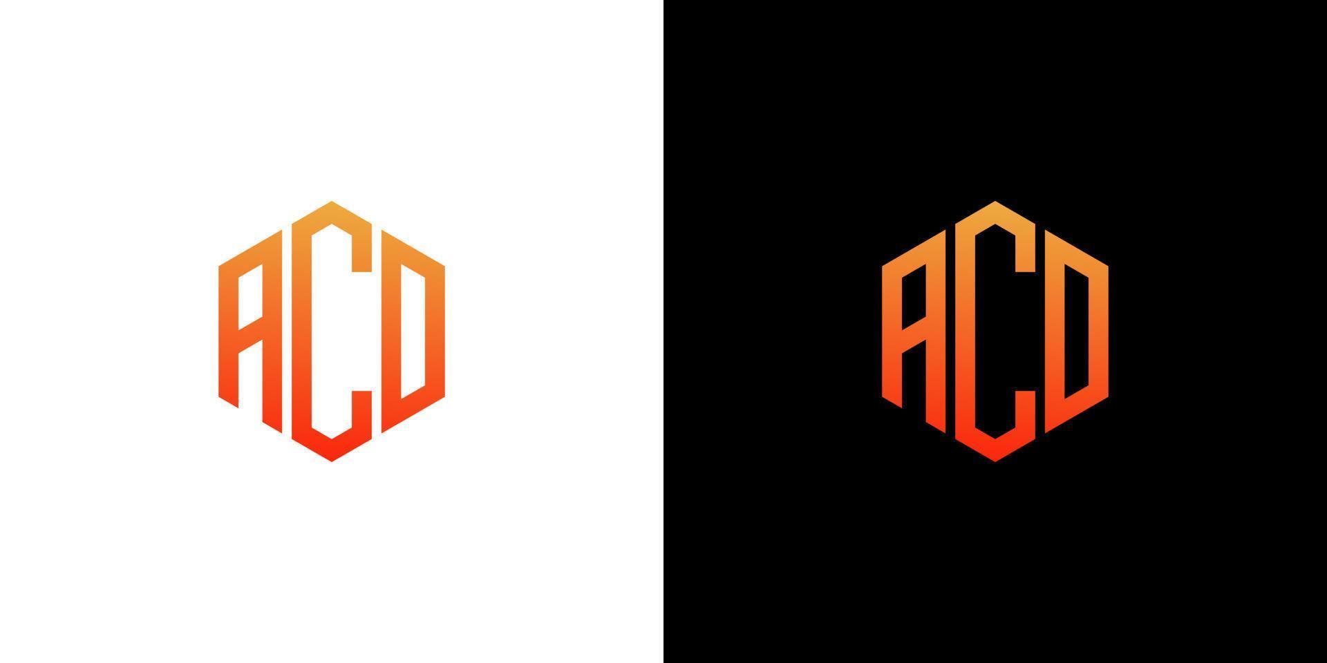 ac lettera logo design poligono monogramma icona vettore modello