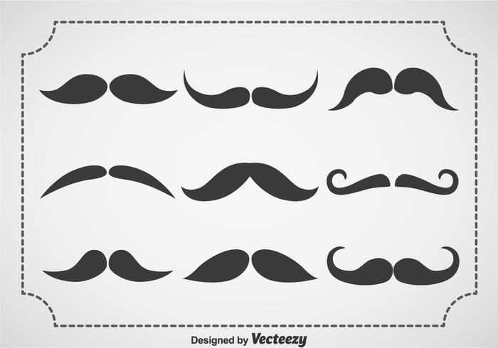 Set vettoriale di Movember Mustache