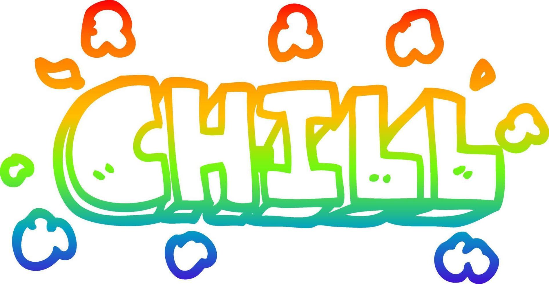 arcobaleno pendenza linea disegno cartone animato freddo simbolo vettore