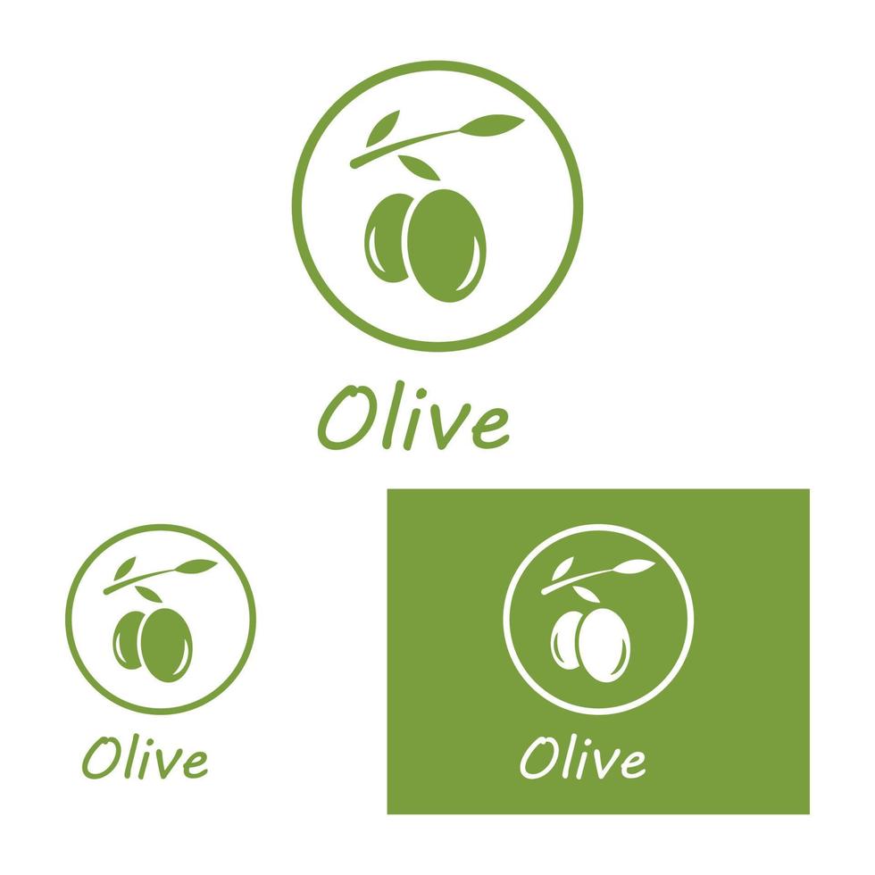 oliva olio logo natura vettore