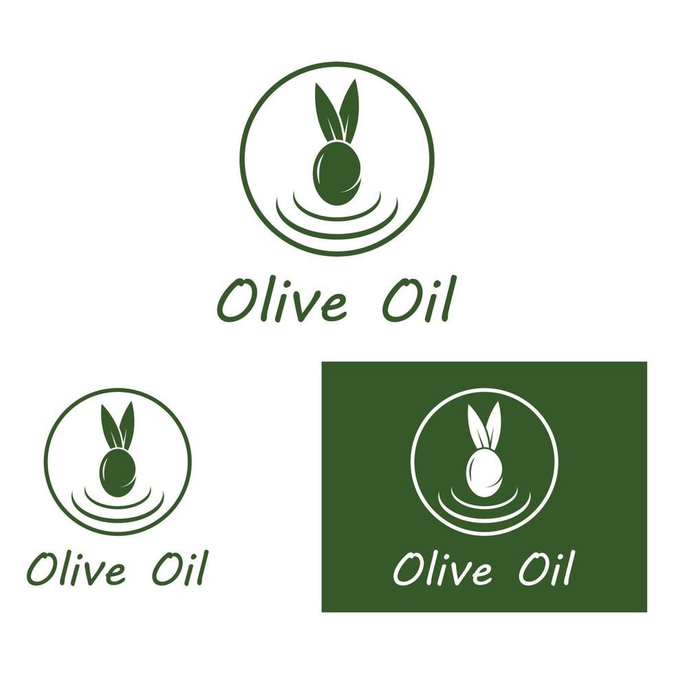 oliva olio logo natura vettore