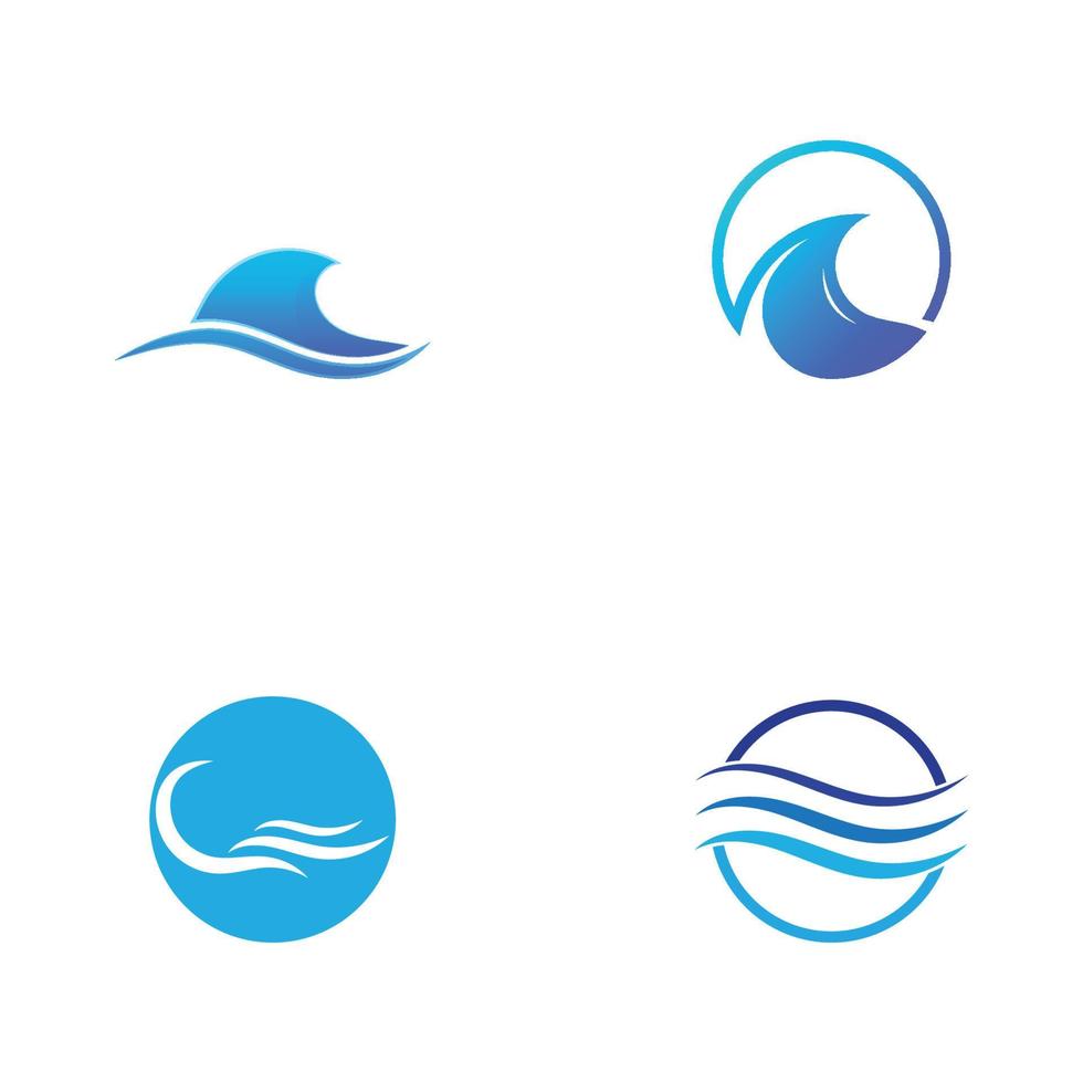 onda acqua spiaggia blu acqua logo vettore