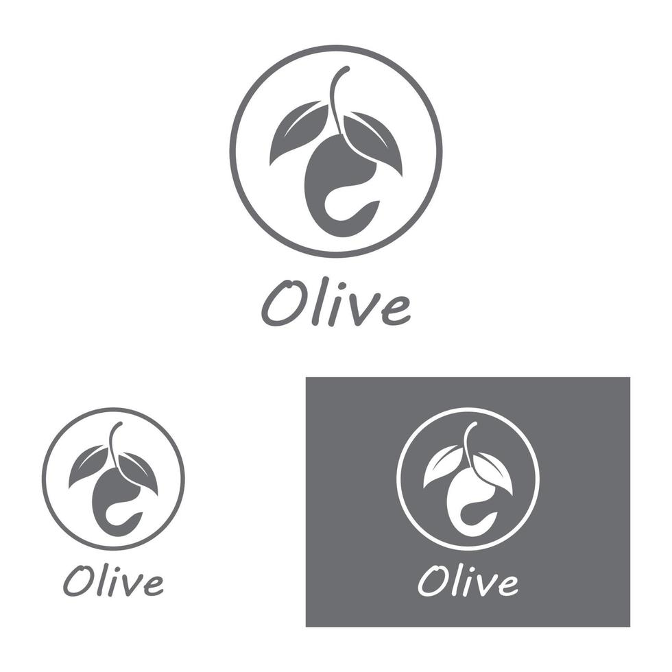 oliva olio logo natura vettore