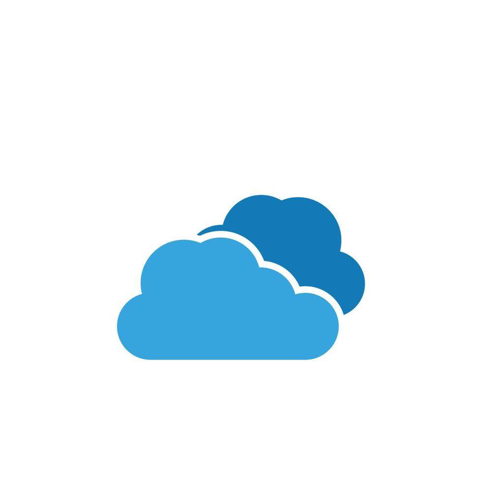 icone di logo e simboli di dati cloud e sole vettore