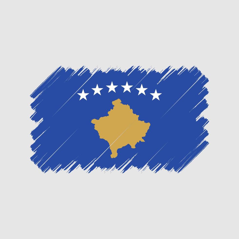pennello bandiera kosovo. bandiera nazionale vettore